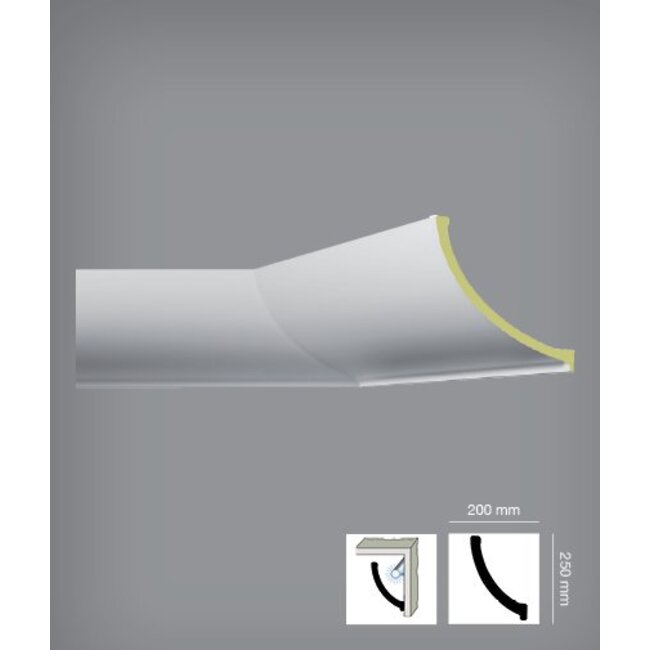 Bovelacci Classicstyl C3218 (25 x 20 cm) Kroonlijst Indirecte Verlichting