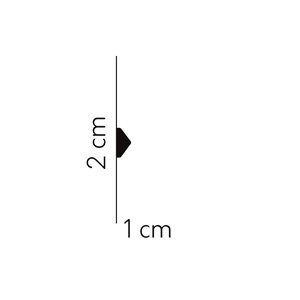 Lijst & Ornament Plint QL022 (20 x 10 mm), lengte 2 m