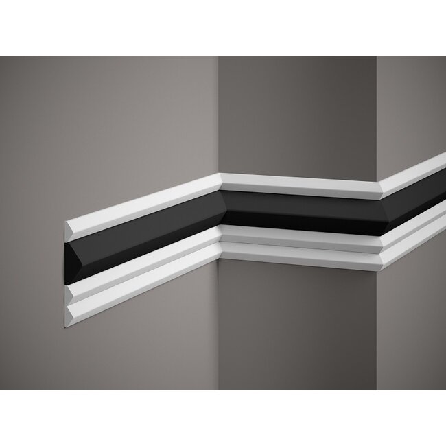 Lijst & Ornament Plint QL023 (40 x 19 mm), lengte 2 m