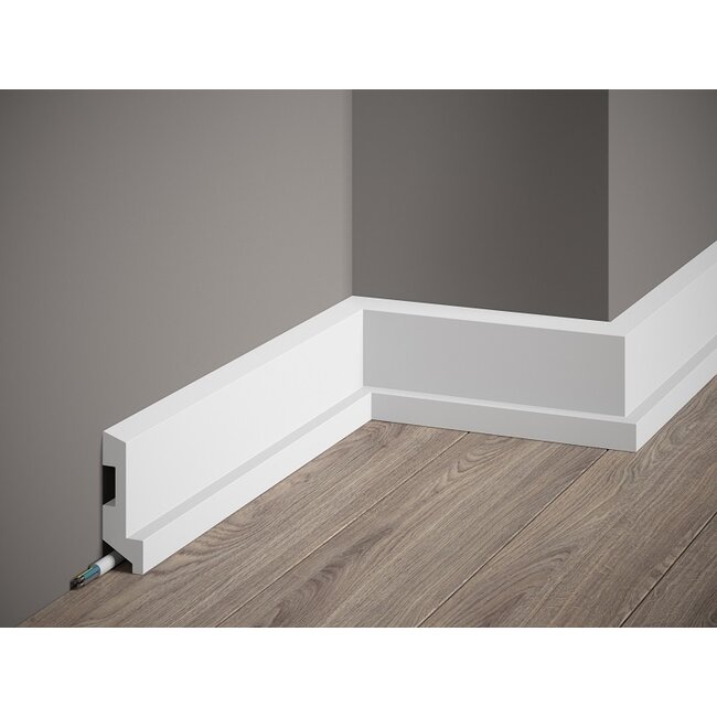Lijst & Ornament Plint MD024 LED  (80 x 27 mm), lengte 2 m