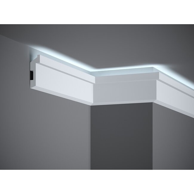 Lijst & Ornament Plint MD024 LED  (80 x 27 mm), lengte 2 m