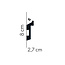 Lijst & Ornament Plint MD024 LED  (80 x 27 mm), lengte 2 m