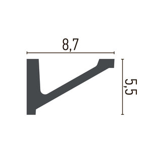 Grand Decor Kroonlijst P881 (87 x 55 mm), polyurethaan, lengte 2 m