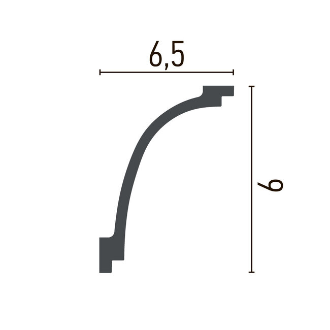 Grand Decor Kroonlijst P893 (90 x 65 mm), polyurethaan, lengte 2 m