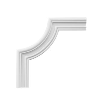 Grand Decor CR807B hoekbochten (295 x 295 mm), polyurethaan, set (4 hoeken)