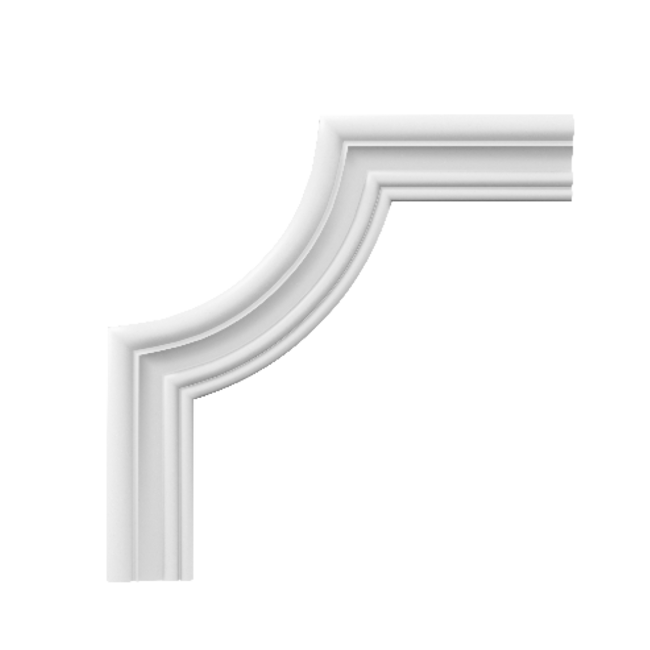 Grand Decor CR807B hoekbochten (295 x 295 mm), polyurethaan, set (4 hoeken)