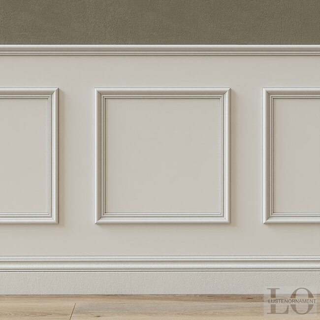 Lijst & Ornament Plint MD325 (41 x 15 mm), HDPS, lengte 2 m