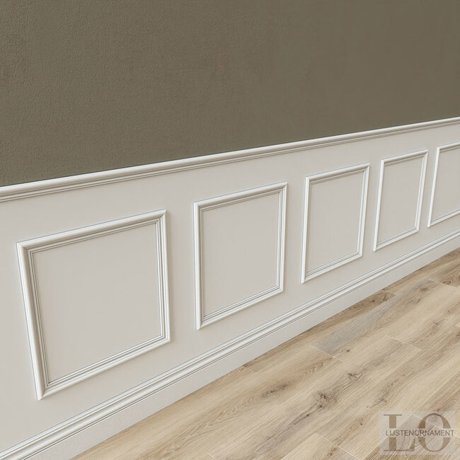Lijst & Ornament Plint MD325 (41 x 15 mm), HDPS, lengte 2 m