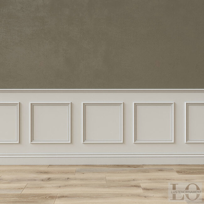 Lijst & Ornament Plint MD325 (41 x 15 mm), HDPS, lengte 2 m