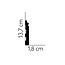 Lijst & Ornament Plint MD360 (137 x 18 mm), lengte 2 m
