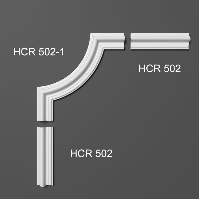 Grand Decor Wandlijst HCR502 (32 x 16 mm), HDPS, lengte 2 m
