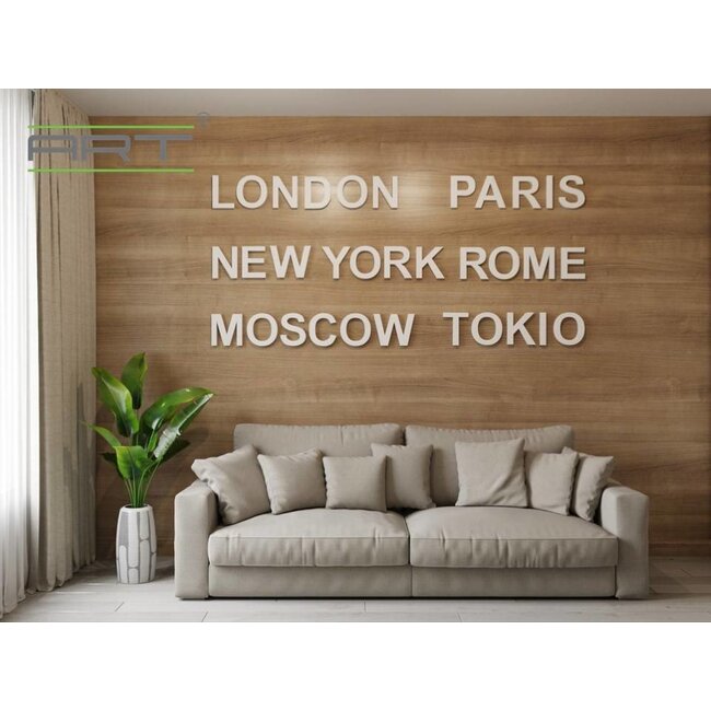 Art Décor 3D Letters Alfabet en Symbolen Polyurethaan hoogte ca. 20 cm (geen piepschuim!)