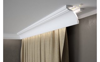 Lijst & Ornament MD161 (92 x 83 mm), lengte 2 m, HDPS - LED sierlijst voor indirecte verlichting