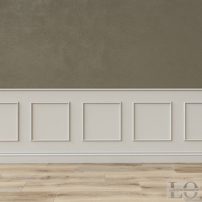 Lijst & Ornament Plint MD413 (25 x 12 mm), HDPS, lengte 2 m