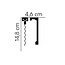 Lijst & Ornament Gordijnkoof kant en klaar LED QL036 (148 x 45 mm), HDPS, lengte 2 m