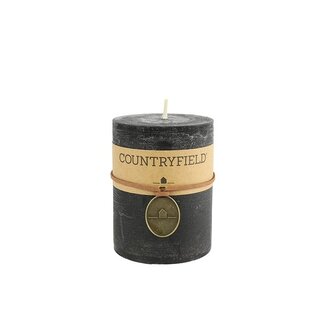 Countryfield Kaars effen Tonnie M zwart-L7,3B7,3H9,5CM