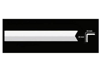 Homestar Kunststof hoekprofiel / hoeklijst / hoekbeschermer CP30 (30 x 30 mm), lengte 2 m