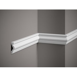 Lijst & Ornament Plint MD308 (65 x 21 mm), lengte 2 m