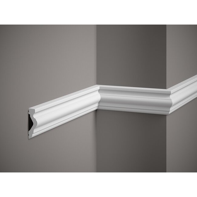 Lijst & Ornament Plint MD308 (65 x 21 mm), lengte 2 m