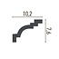 Grand Decor Kroonlijst P928 / K237 (102 x 76 mm), polyurethaan, lengte 2 m