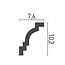 Grand Decor Kroonlijst P928 / K237 (102 x 76 mm), polyurethaan, lengte 2 m