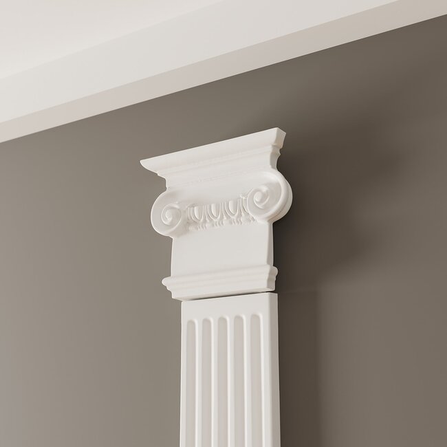 Grand Decor Pilasterkapiteel PL258L - polyurethaan, 21,4 x 18,9 cm