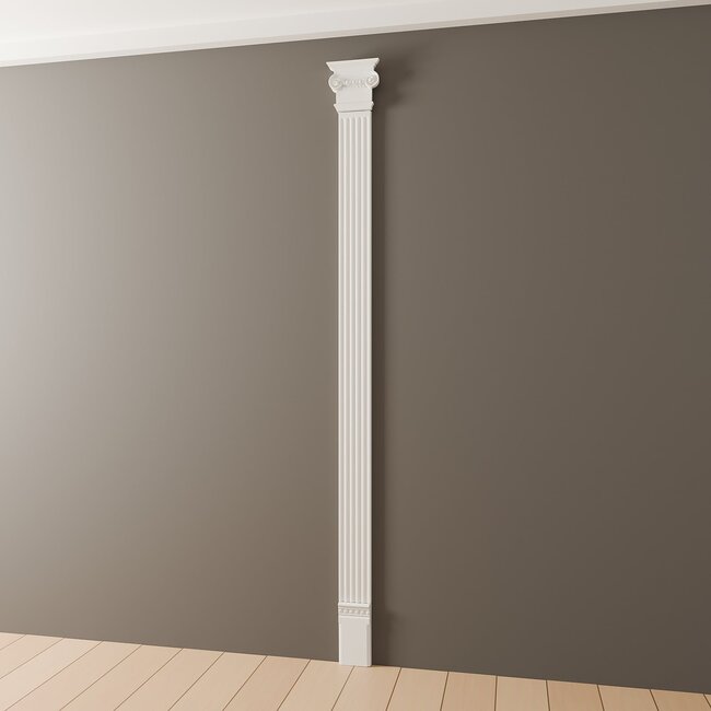 Grand Decor Pilasterkapiteel PL258L - polyurethaan, 21,4 x 18,9 cm