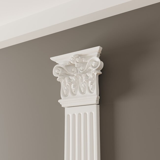Grand Decor Pilasterkapiteel PL259L - polyurethaan, 21,6 x 19,1 cm