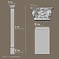 Grand Decor Pilastervoet PL274 - polyurethaan, 19,5 x 35,5 cm