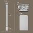 Grand Decor Pilastervoet PL282 - polyurethaan, 19,4 x 36,1 cm