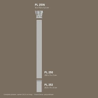 Grand Decor Pilaster set PL252 + PL250 + PL251N, hoogte 241,5 cm