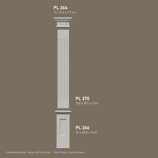 Grand Decor Pilaster set PL266 + PL275 + PL264, hoogte 301 cm