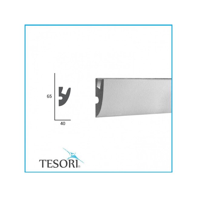 Tesori LED sierlijst voor indirecte verlichting XPS, KD303 (65x40 mm), lengte 1,15 m