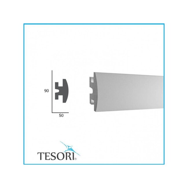 Tesori LED sierlijst voor indirecte verlichting XPS, KD305 (90 x50 mm), lengte 1,15 m