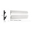 Tesori LED sierlijst voor indirecte verlichting XPS, KD401 (125 x 35 mm), lengte 1,15 m - Verzonken / Semi-Verzonken