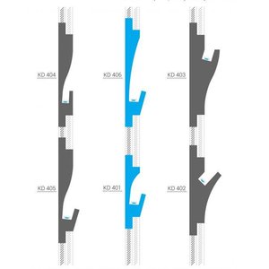 Tesori LED sierlijst voor indirecte verlichting XPS, KD401 (125 x 35 mm), lengte 1,15 m - Verzonken / Semi-Verzonken