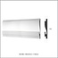 Tesori LED sierlijst voor indirecte verlichting XPS, KD404 (180 x 44 mm), lengte 1,15 m - Verzonken / Semi-Verzonken