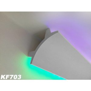 Grand Decor PU - LED sierlijst voor indirecte verlichting, KF703 (90 x 90 mm), lengte 2 m