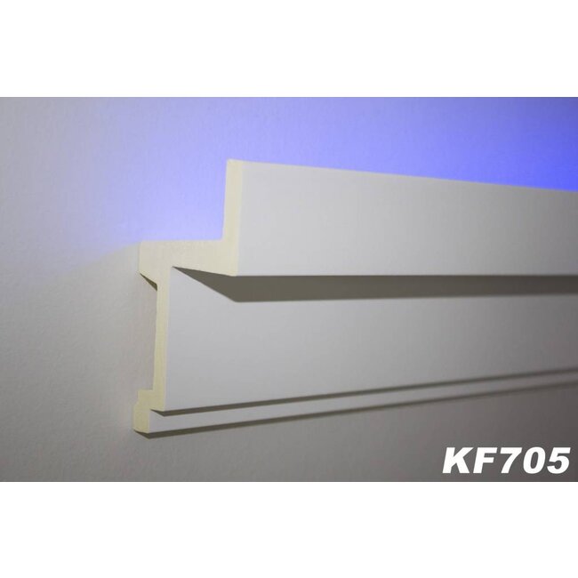 Grand Decor PU - LED sierlijst voor indirecte verlichting, KF705 (111 x 60 mm), lengte 2 m