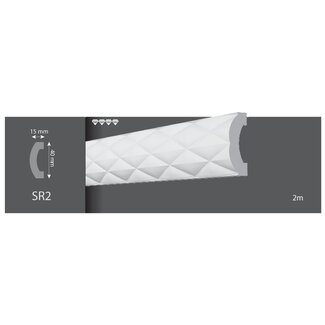 Vidella Wandlijst SR2 (40 x 15 mm), lengte 2 m