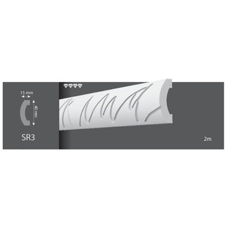 Vidella Wandlijst SR3 (40 x 15 mm), lengte 2 m Vidella Wandlijst SR3 (40 x 15 mm), lengte 2 m