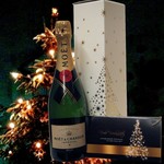 Moet & Chandon Champagner Brut Imperial weihnachtlich in der festlichen Geschenkpackung  mit passender Grußkarte