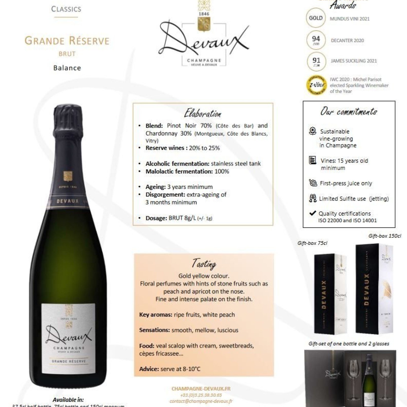 Devaux Champagner Champagne DEVAUX grande Réserve brut