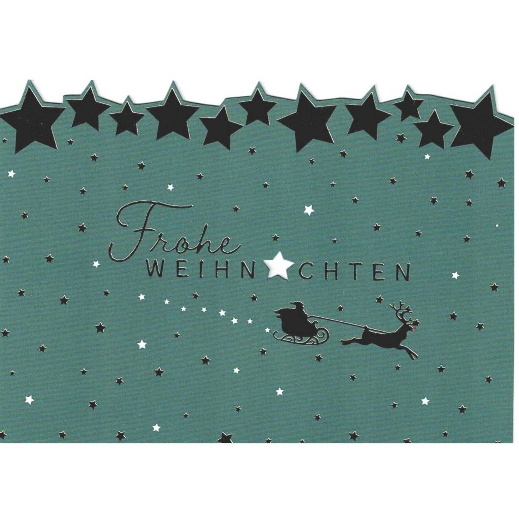 Postkarte Frohe Weihnachten zum Champagnergeschenk