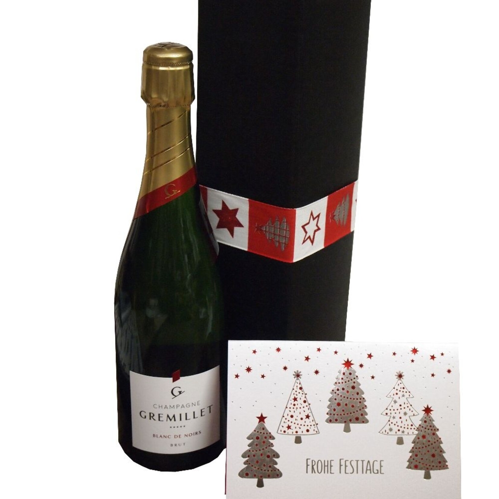 Gremillet Champagner Blanc  de Noirs Champagner in Geschenkpackung - weihnachtlich zum Verschicken