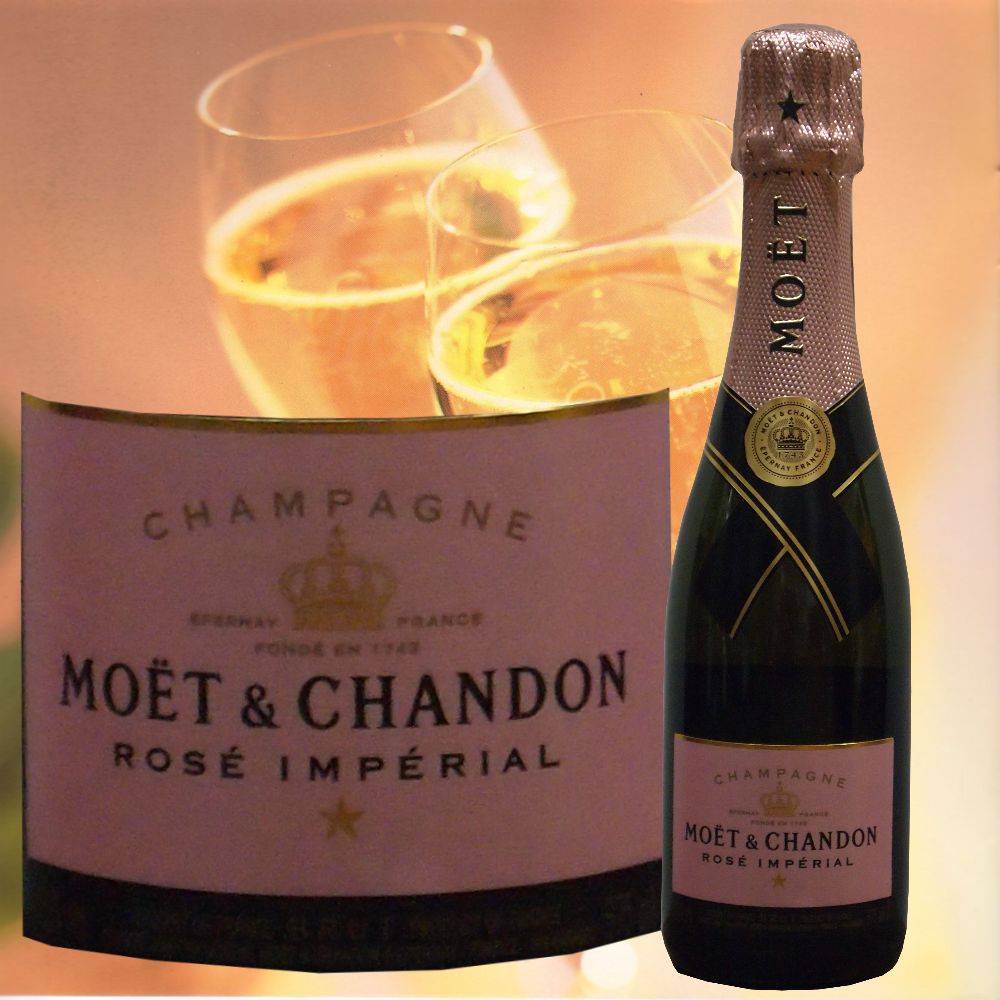 Moet & Chandon Champagner der kleine fruchtiger Rosé aus dem Champagnerhaus Moet & Chandon in der halben Flasche