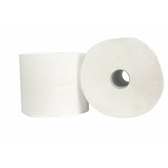 Huchem Putzpapier weiß 1-lagig | Putzrolle 28 cm x 1000 m | 2 Rollen Zellstoff