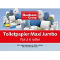 Huchem Toilettenpapier Maxi Jumbo 2-lagig | 360 m pro Rolle | 6 Rollen Zellstoff