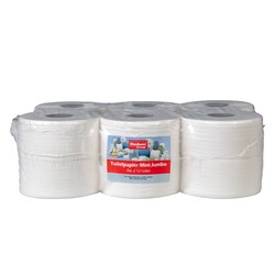 Toilettenpapier Mini Jumbo 2-lagig | 180 m pro Rolle | 12 Rollen Zellstoff