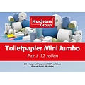 Huchem Toilettenpapier Mini Jumbo 2-lagig | 180 m pro Rolle | 12 Rollen Zellstoff